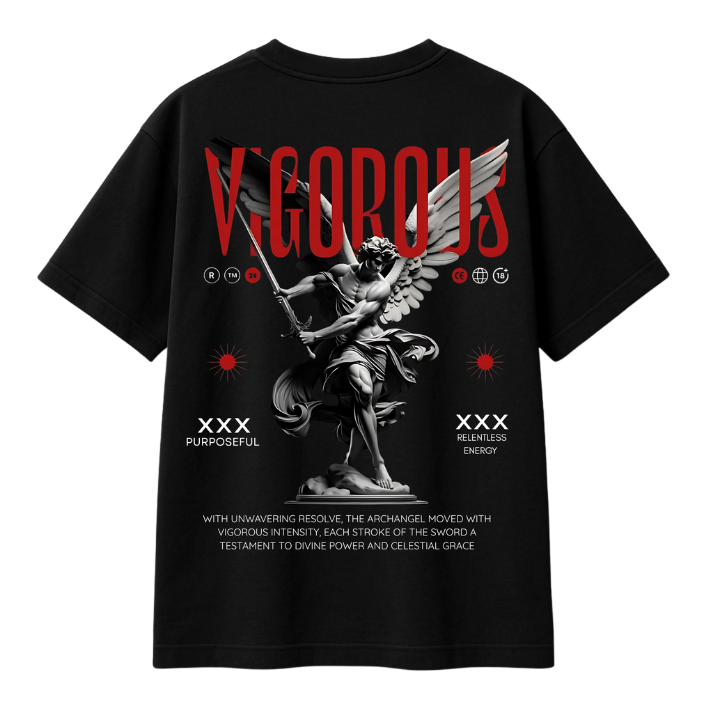 VIGOROUS Baskılı Oversize Unisex T-shirt - Görünüm 2